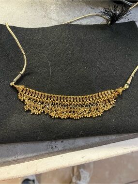 Gold-Tone Fringe Choker Necklace - Women Jewelry. 2